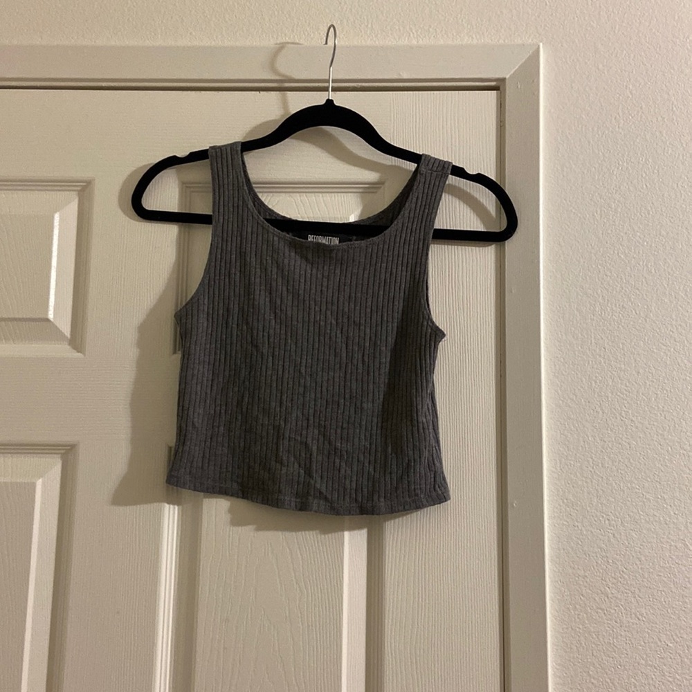 Reformation ribbed crop top